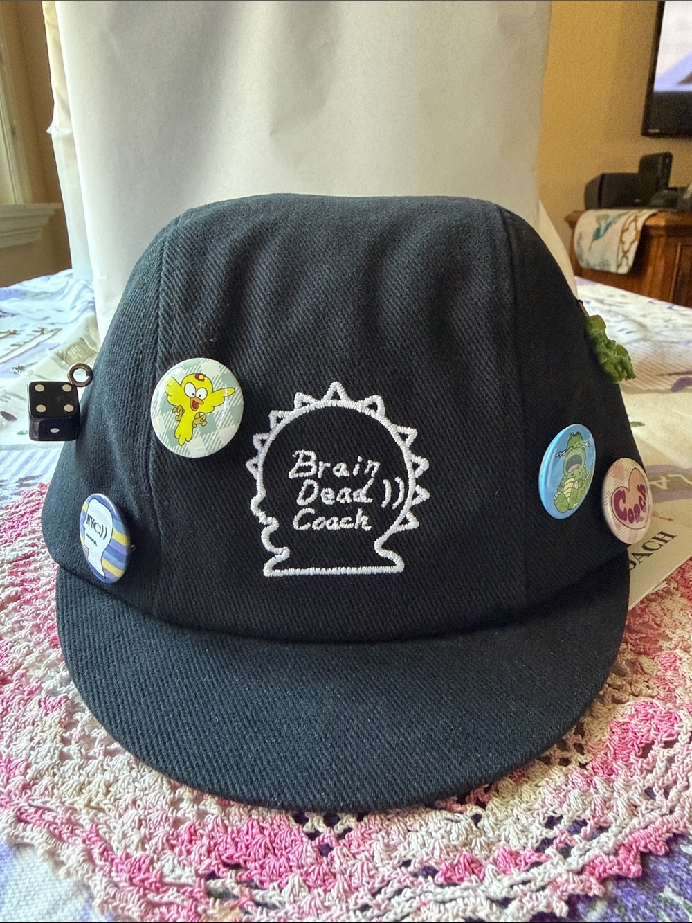 🧢🧠🧢 Coach Brain Dead Biker Pin Hat 🧢🧠🧢 NWT 🧢🧠🧢 - Picture 10 of 16